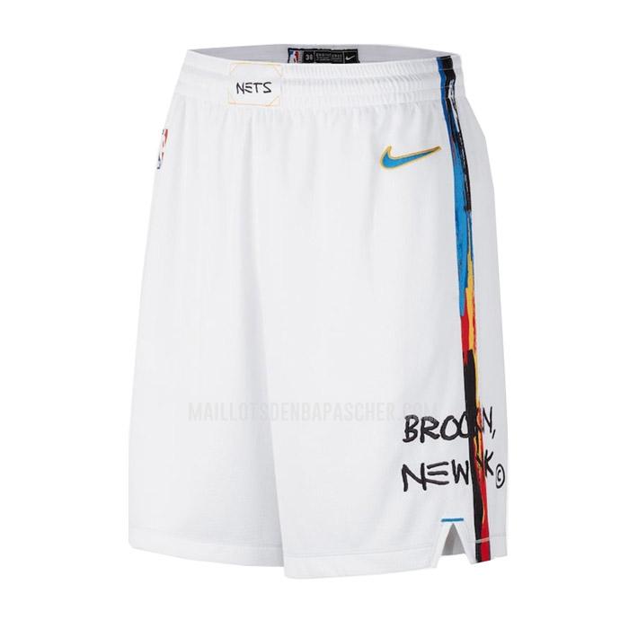 shorts nba de brooklyn nets blanc city edition 2023