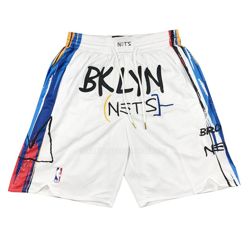 shorts nba nba de brooklyn nets blanc city edition 2022-23