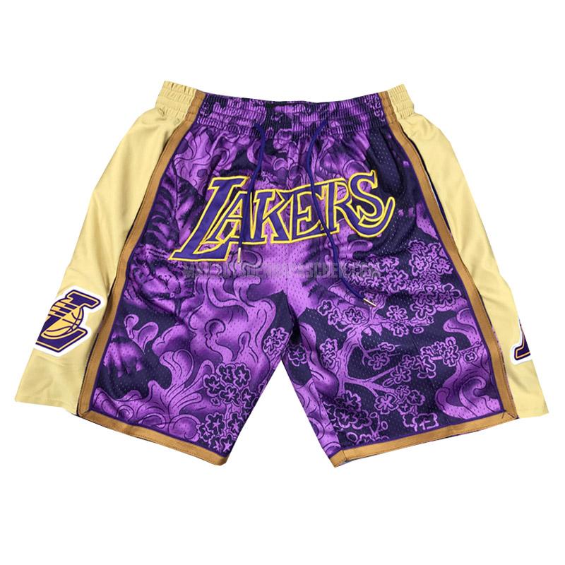 shorts nba nba de los angeles lakers violet tiger year edition 2023
